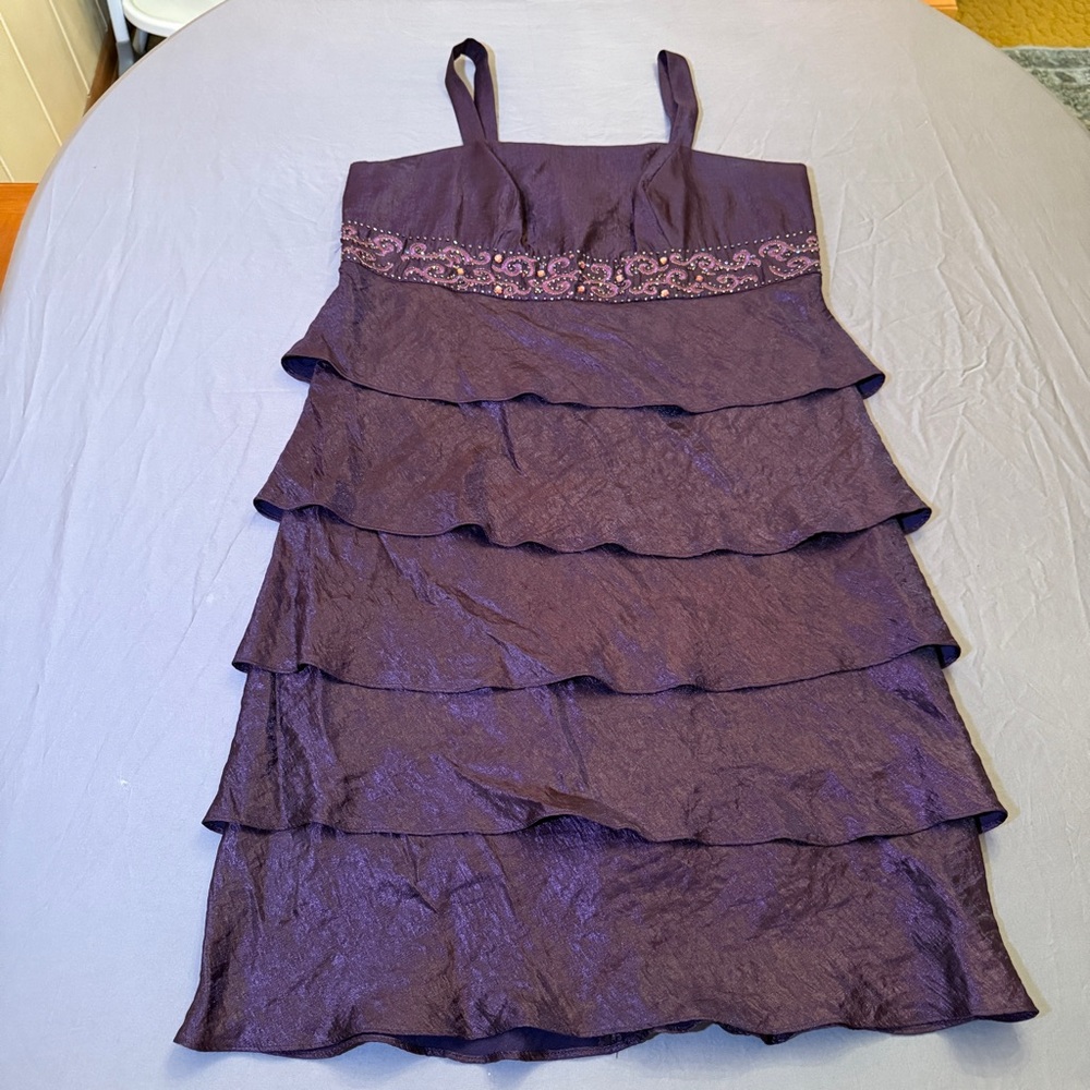 Vintage DRESSBARN Collection SZ 14 PURPLE DRESS & JACKET - Mother of the Bride